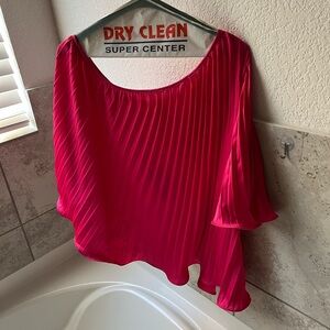 Umgee Vibrant Pink Silky Blouse